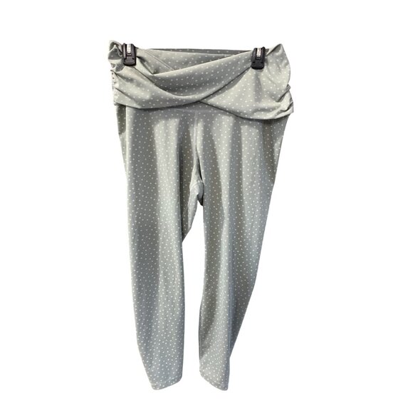 Nike Dri Fit Womens Size XL Green Legging CZ9144-073 Yoga Pants Polka Dot Twist - Picture 1 of 4